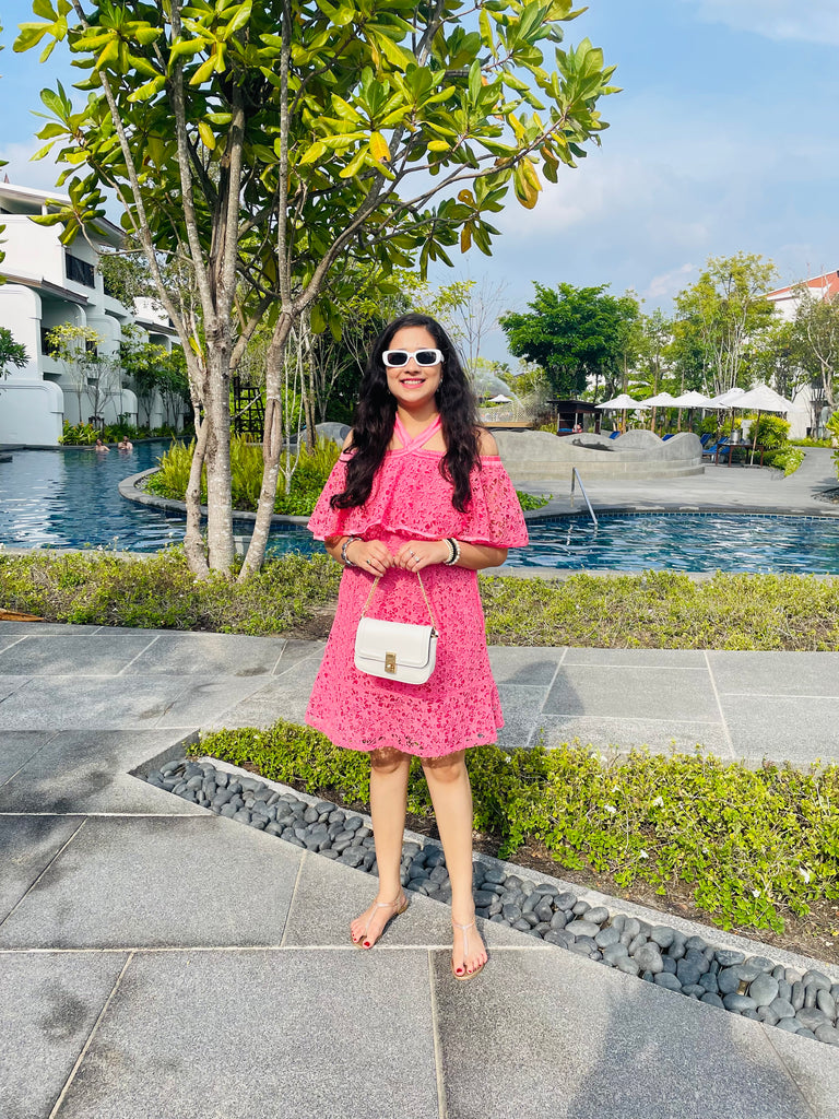 Pink Crochet Dress