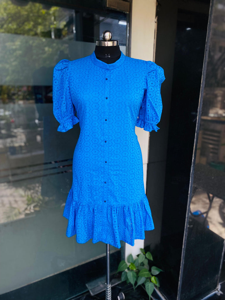 Electric Blue Cotton Dress