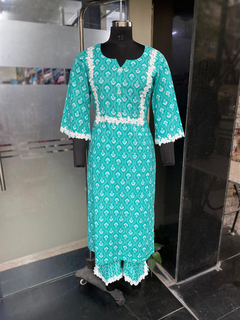 Mint Jaipuri Suit