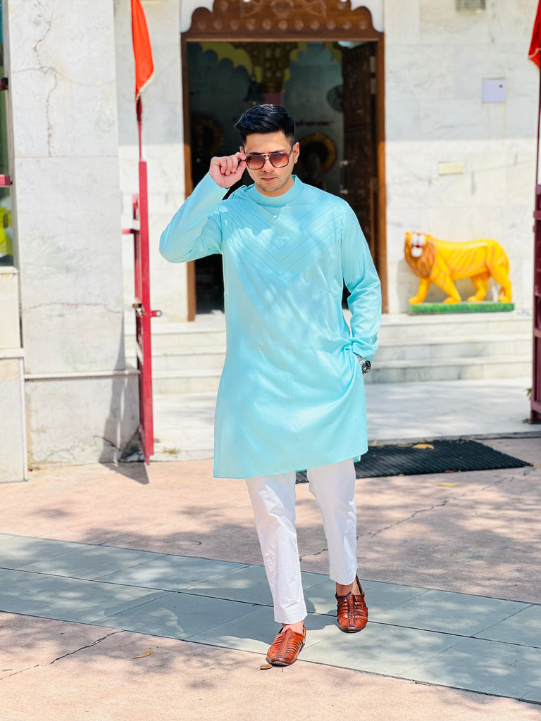 Sky Blue Menswear Kurta