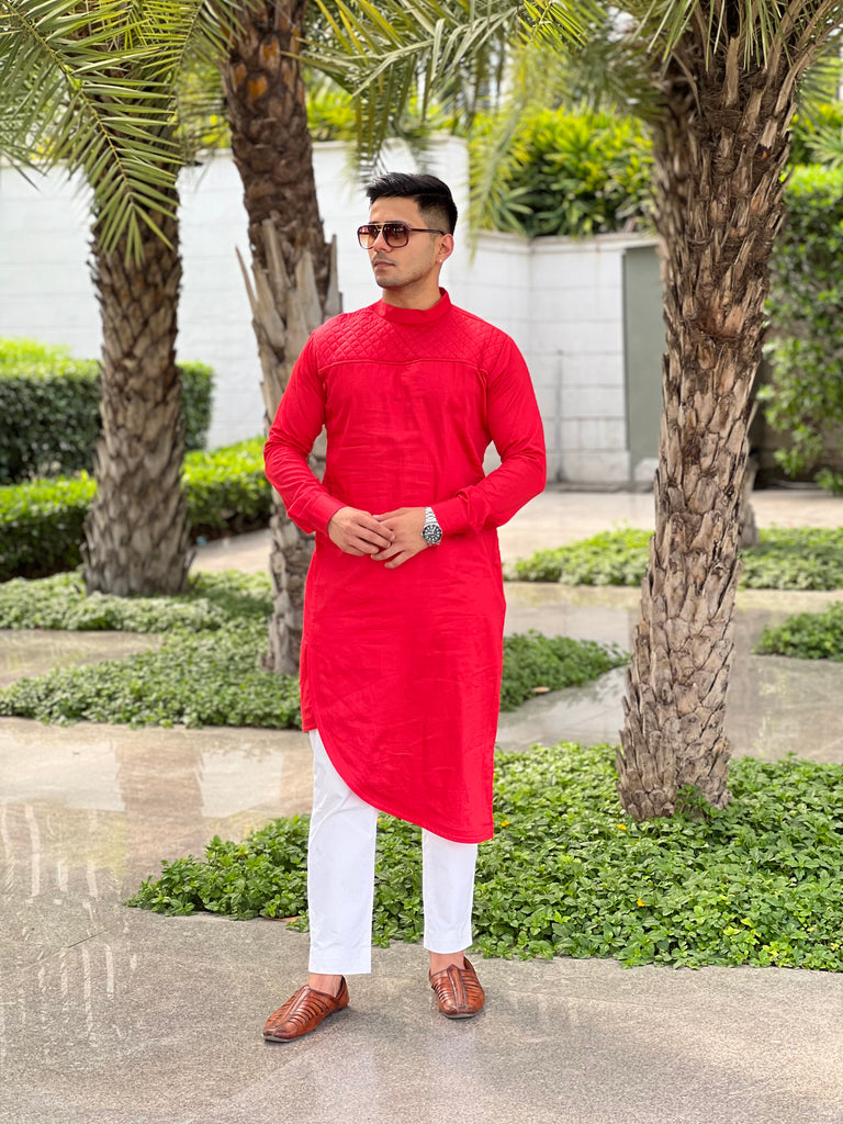 Crimson Red Menswear Kurta