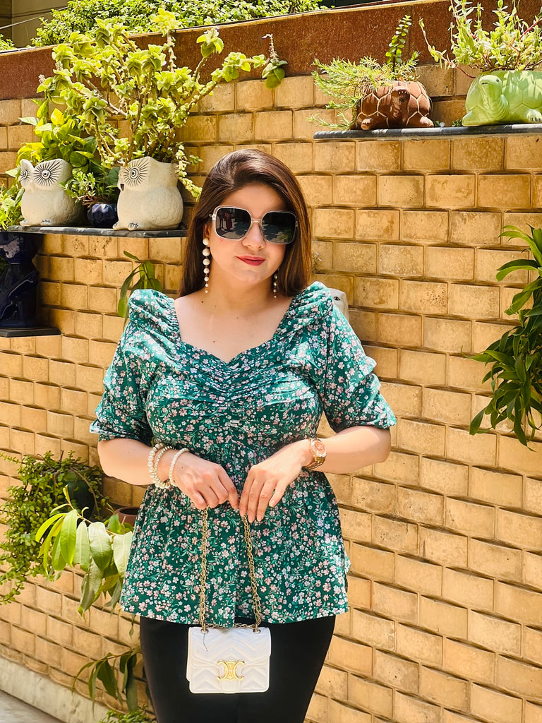 Gorgeous Green Peplum Top