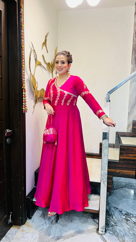 Banaras ka Pink Winter Gown