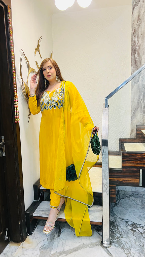 Winter Haldi Suit