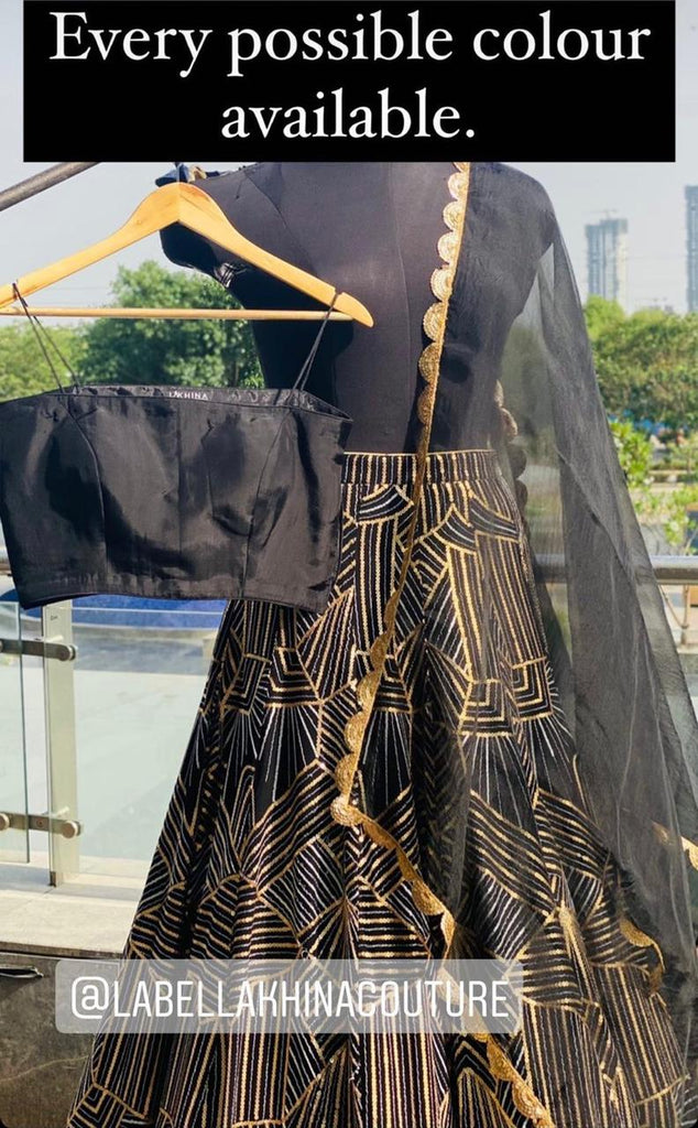 Black Gorgeous Lehenga